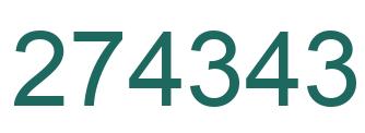 Number 274343 green image