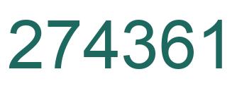 Número 274361 imagen verde