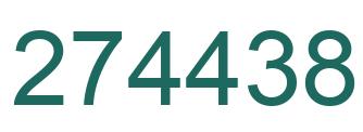 Number 274438 green image