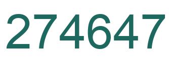Number 274647 green image