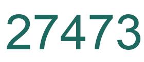Number 27473 green image