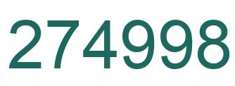 Number 274998 green image