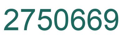 Number 2750669 green image