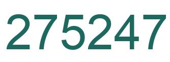 Number 275247 green image