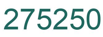 Number 275250 green image
