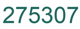 Number 275307 green image