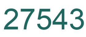 Number 27543 green image
