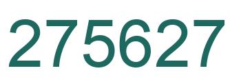 Number 275627 green image