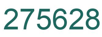 Number 275628 green image
