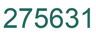 Number 275631 green image