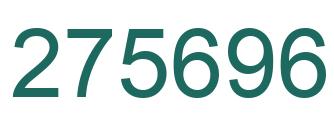 Number 275696 green image