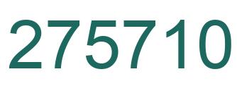 Number 275710 green image