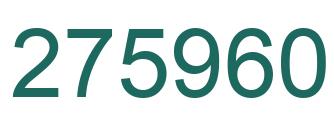 Number 275960 green image