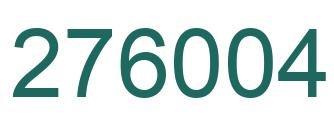 Number 276004 green image