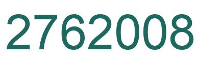 Number 2762008 green image