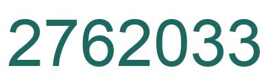 Number 2762033 green image