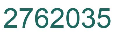 Number 2762035 green image