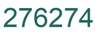 Number 276274 green image