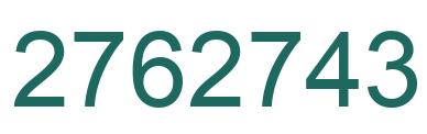 Number 2762743 green image