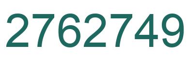 Number 2762749 green image