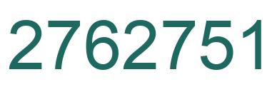 Number 2762751 green image