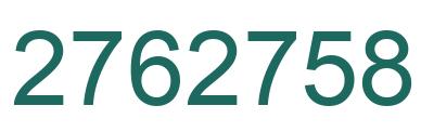 Number 2762758 green image