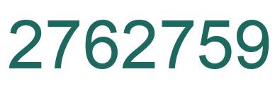 Number 2762759 green image