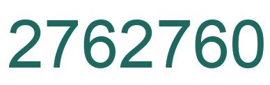 Number 2762760 green image