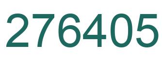 Number 276405 green image
