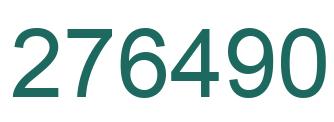 Number 276490 green image