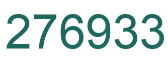 Number 276933 green image