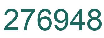Number 276948 green image