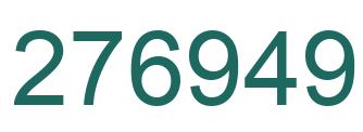 Number 276949 green image