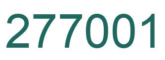 Number 277001 green image