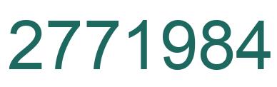 Number 2771984 green image