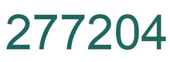 Number 277204 green image