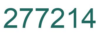 Number 277214 green image