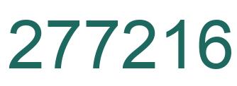 Number 277216 green image
