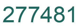 Number 277481 green image