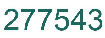 Number 277543 green image