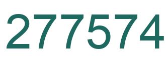Número 277574 imagen verde
