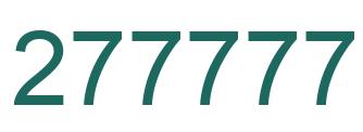 Número 277777 imagen verde