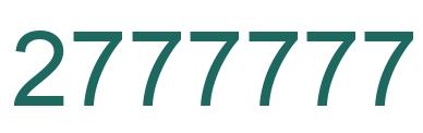 Número 2777777 imagen verde