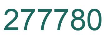 Number 277780 green image