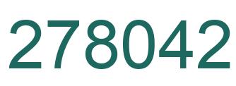 Number 278042 green image