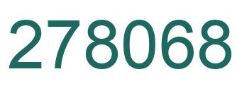 Number 278068 green image