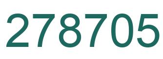 Number 278705 green image