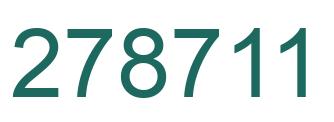 Number 278711 green image