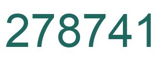 Number 278741 green image