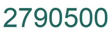 Number 2790500 green image